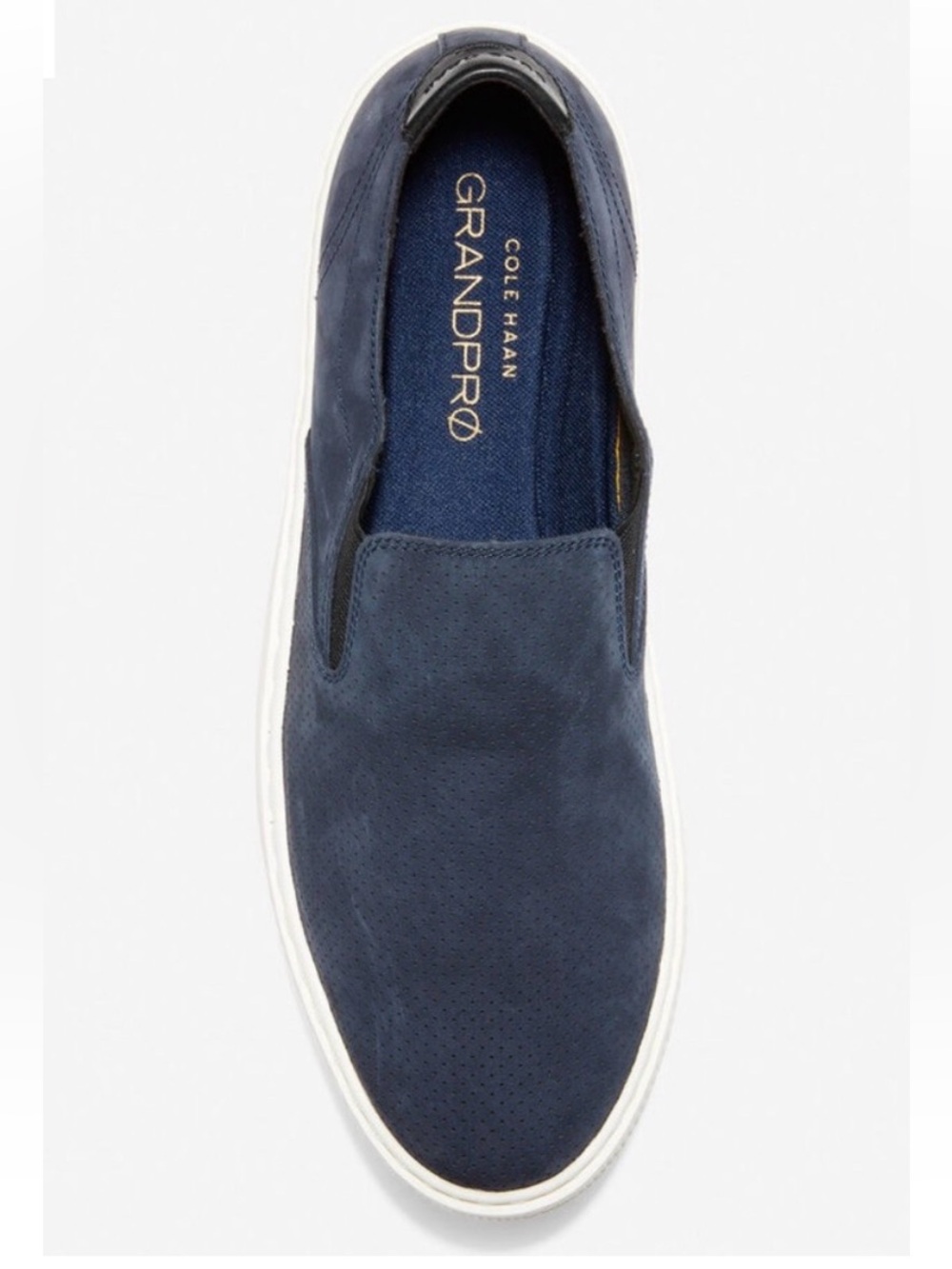 Cole Haan Navy Nubuck Leather Slip-On Loafer